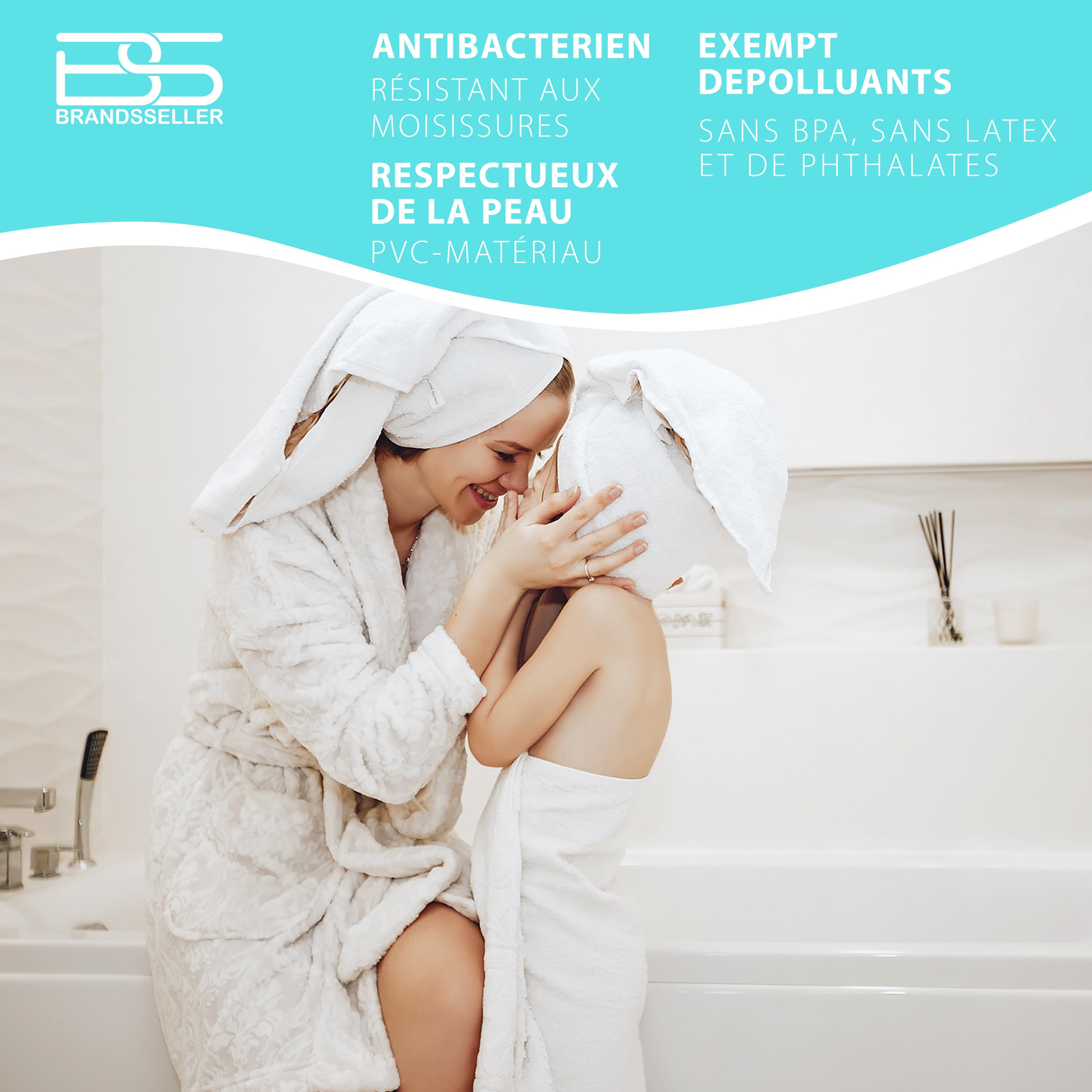 Brandsseller Tapis de Baignoire Anti-Glisse 70 x 35 cm Insert pour Baignoire Antidérapant en PVC Aspect Pierre Rectangulaire - Transparent Gris