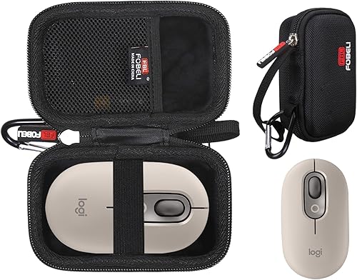 FBLFOBELI Logitech Pebble M350 M355 i345 - Funda de viaje para mouse inalámbrico, a prueba de golpes, organizador de bolsa de transporte (solo Negro