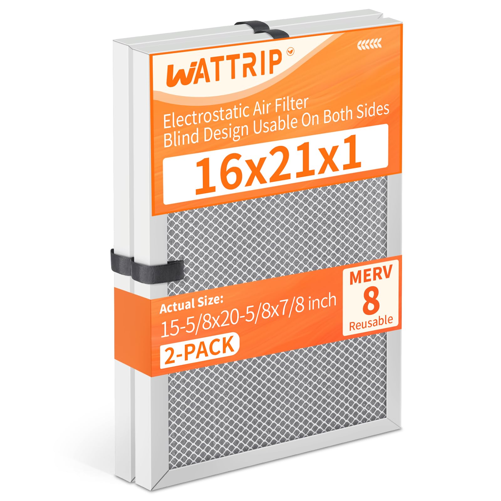 WATTRIP MERV 8 Reusable HVAC Electrostatic Furnace Filter