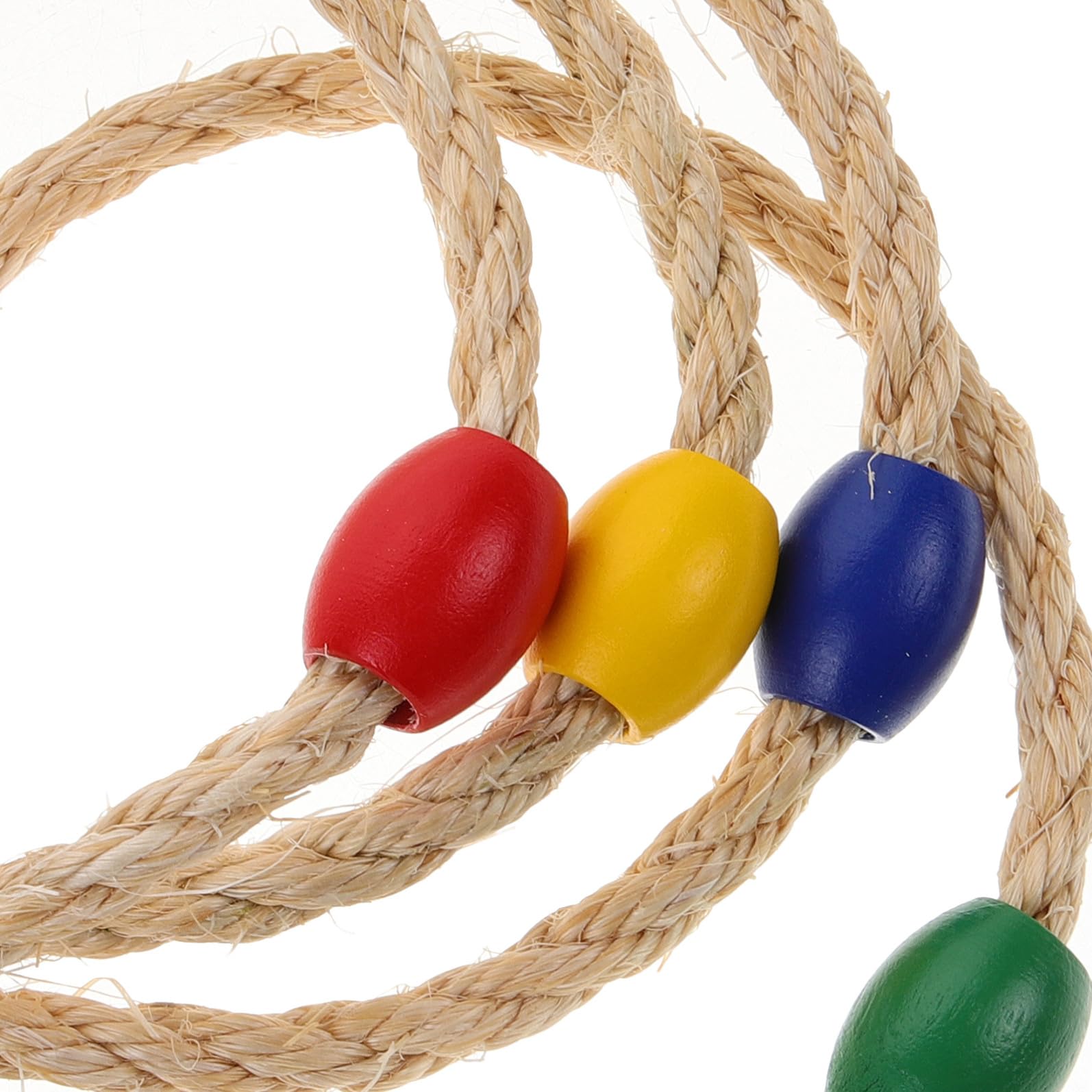 ifundom Jeu de Lancer d'Anneaux en Bois et Corde 10 Pièces - Coordination Main-Œil