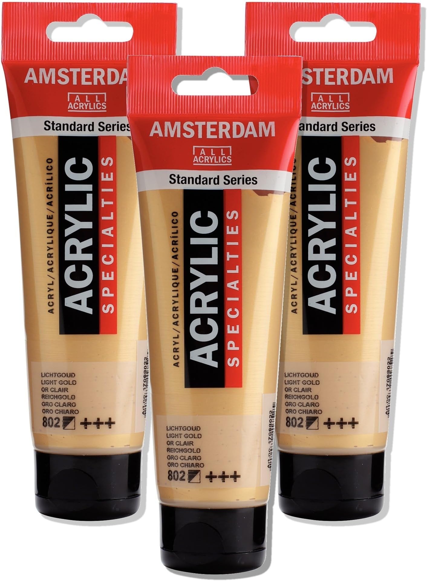 AAC STD 120ML MET LT GOLD | Vibrant Color with Acrylic Resin Binder, High Lightfastness, Water-Based, Strong Coverage, Visible Brush Strokes