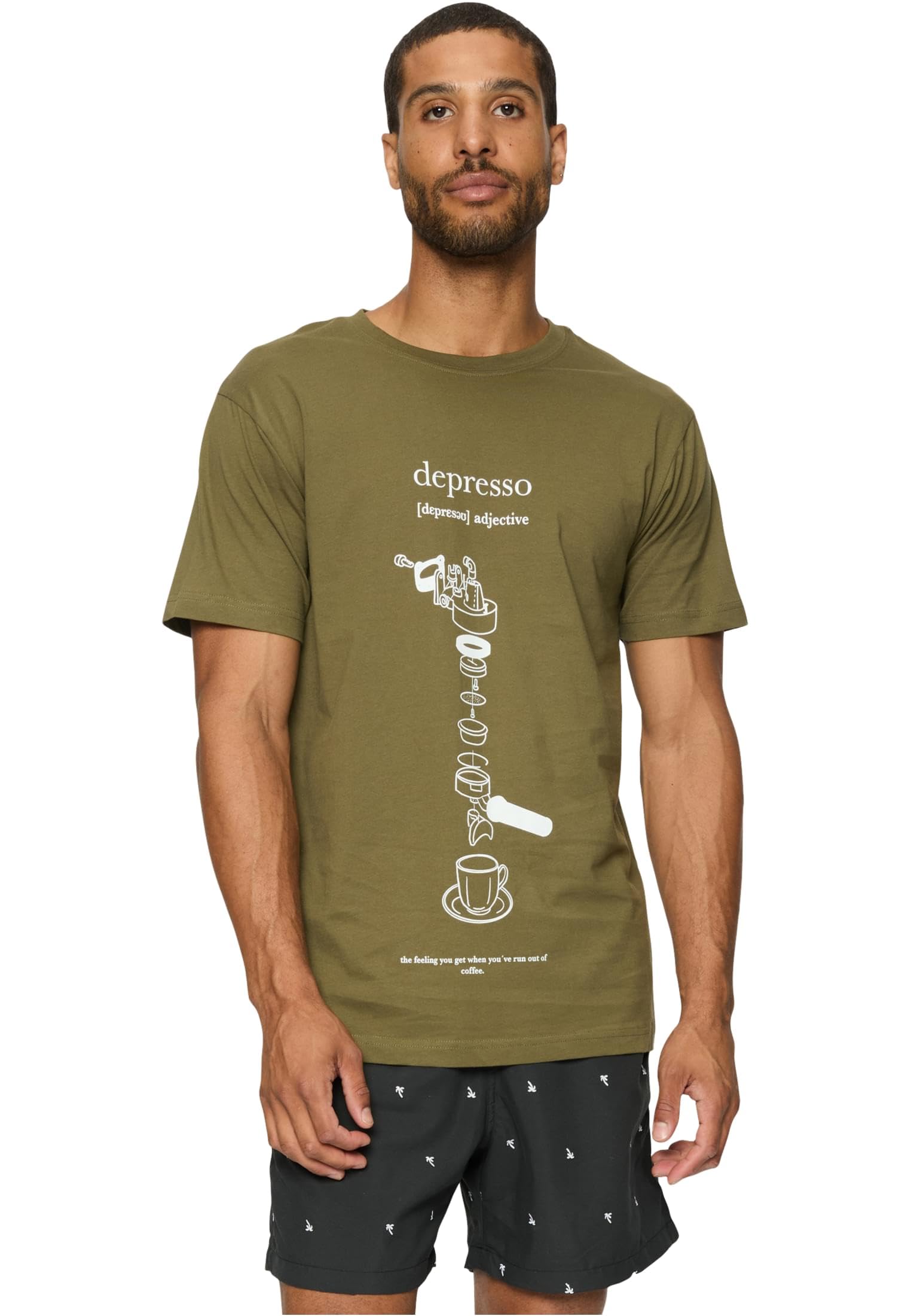 Mister Tee Men's Depresso Tee T-Shirt, Olive, S