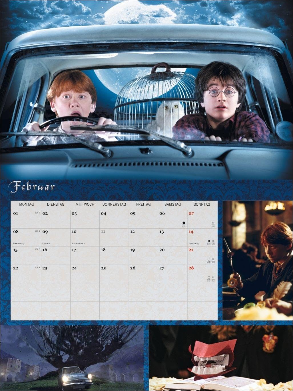 Harry Potter Broschur XL Kalender 2027: Wandkalender mit fesselnden Filmszenen aus den Harry Potter-Filmen. Broschürenkalender 2027 mit Poster zum Heraustrennen.