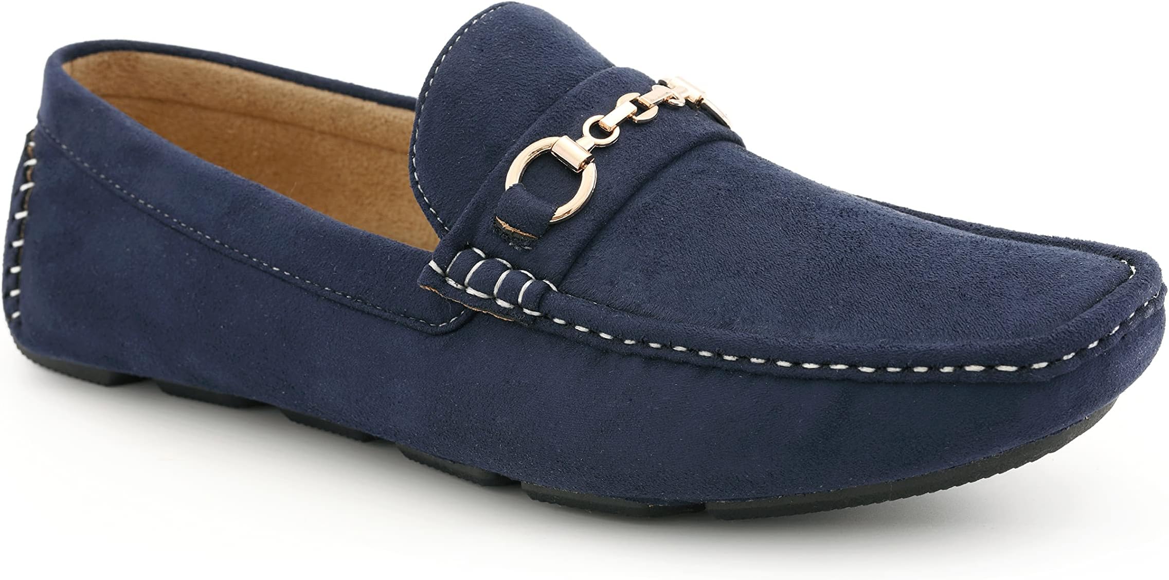 Amali Ecker, Mens Casual Shoes - Mens Loafers - Mens Moccasins - Slip On Shoes for Men - Driving Shoes for Men - Chain Ornament, Comfortable Slipper