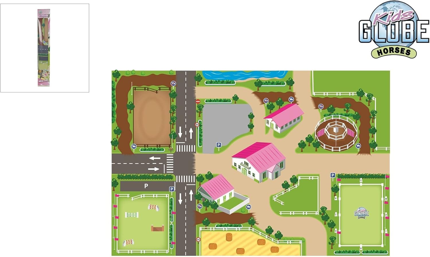 Horse Riding School Playmat by Kids Globe (Approx. 39" x 59")