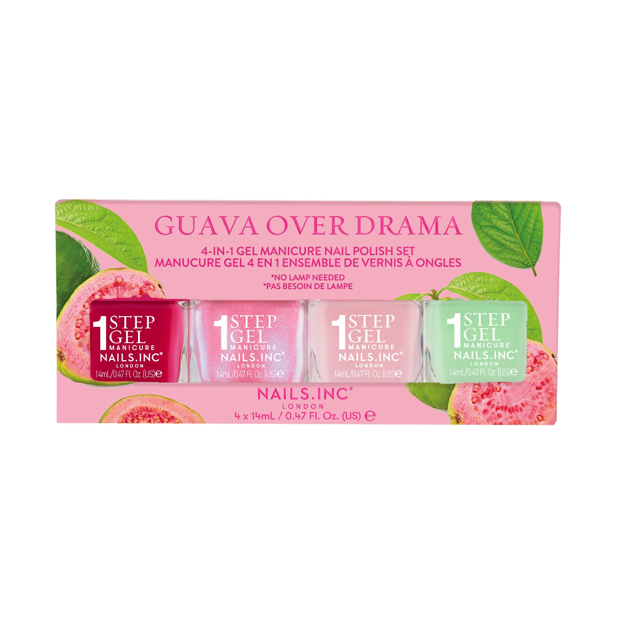 Nails.INC Guava Over Drama Nail Polish Quad - 1-Step Gel It's Topless – Image 2