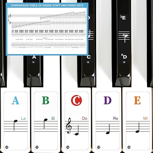 Basic Music Theory Posters Set, Piano Keyboard & Staff Notation