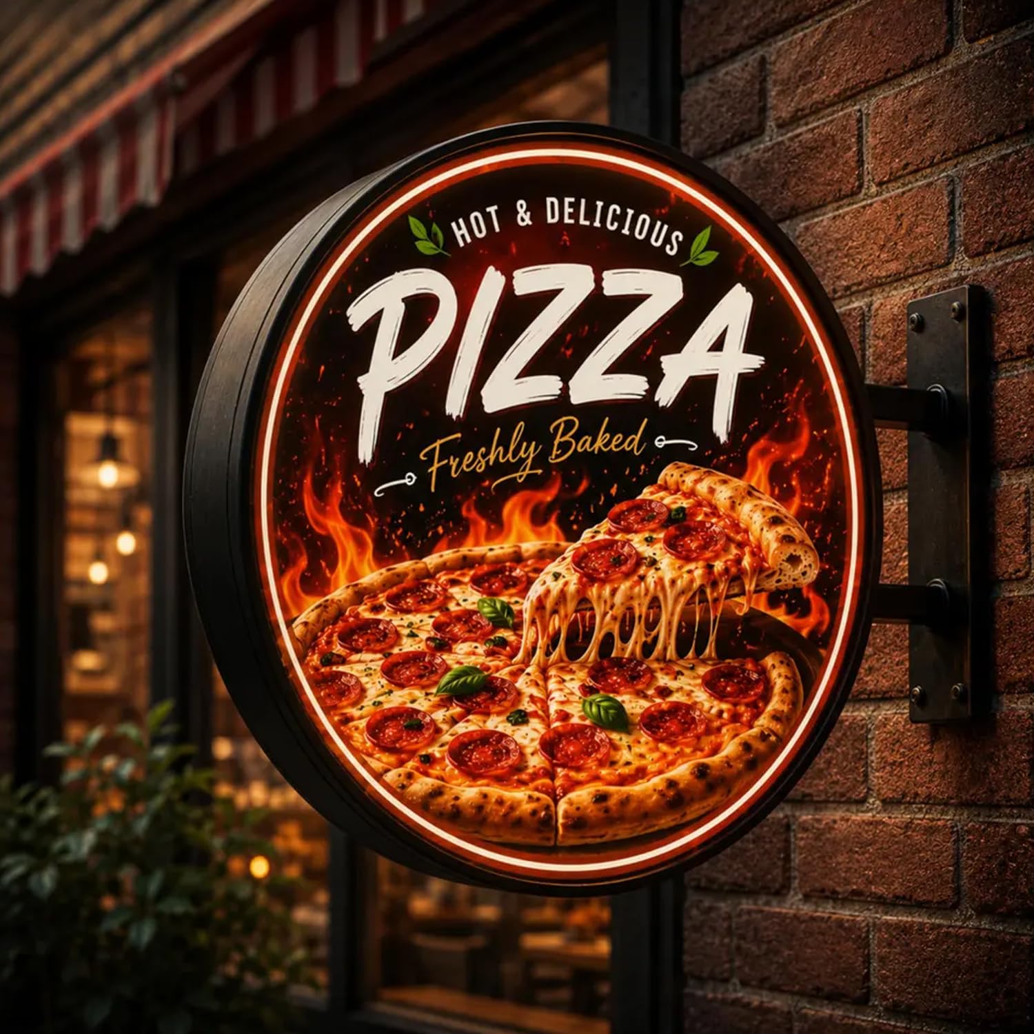 Insegna luminosa a LED bifacciale personalizzata per esterni - Insegna pubblicitaria illuminata, segnaletica a LED per esterni per aziende, saloni, bar e ristoranti, insegna luminosa con logo