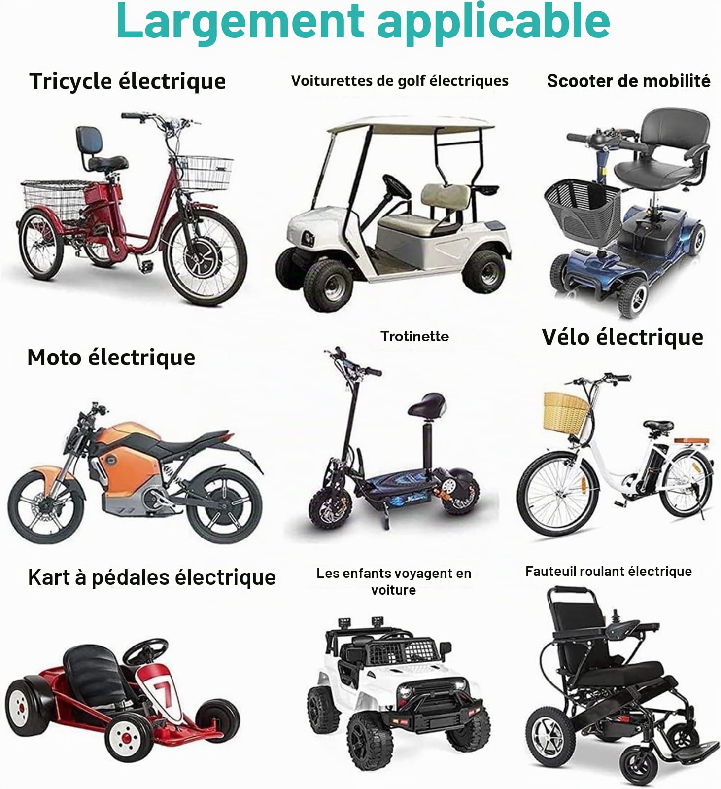 Batterie De Vélo Électrique 36V 6Ah, 10S2P E-Bike Batteries avec Chargeur Batterie Haute Puissance Remplaçable Étanche Batterie pour 200W 350W 500W 800W Moteur