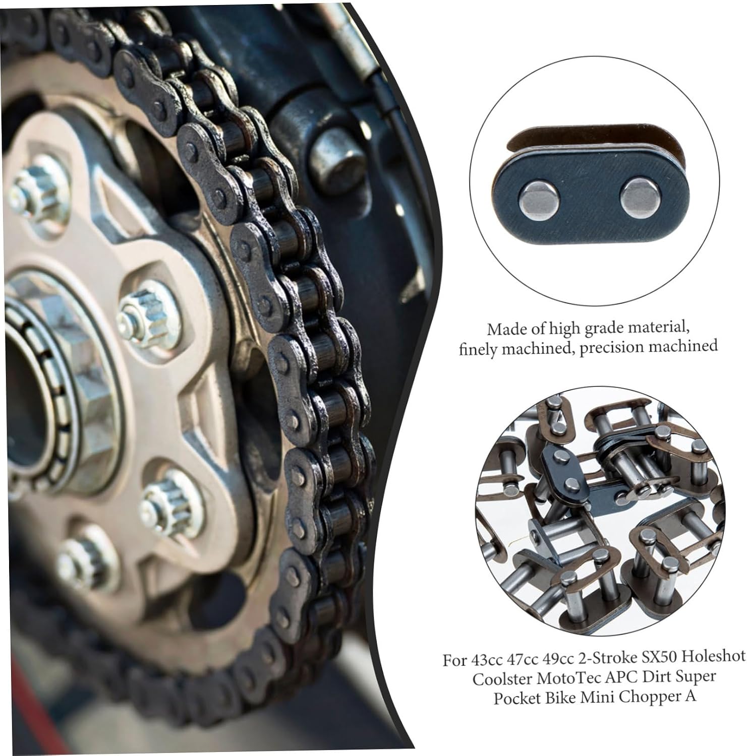 20pcs Atv Motorcycle Chain Connecting Link Durable Chain Link Accessories Easy to Install Compatible with Motorcycles Bikes and More