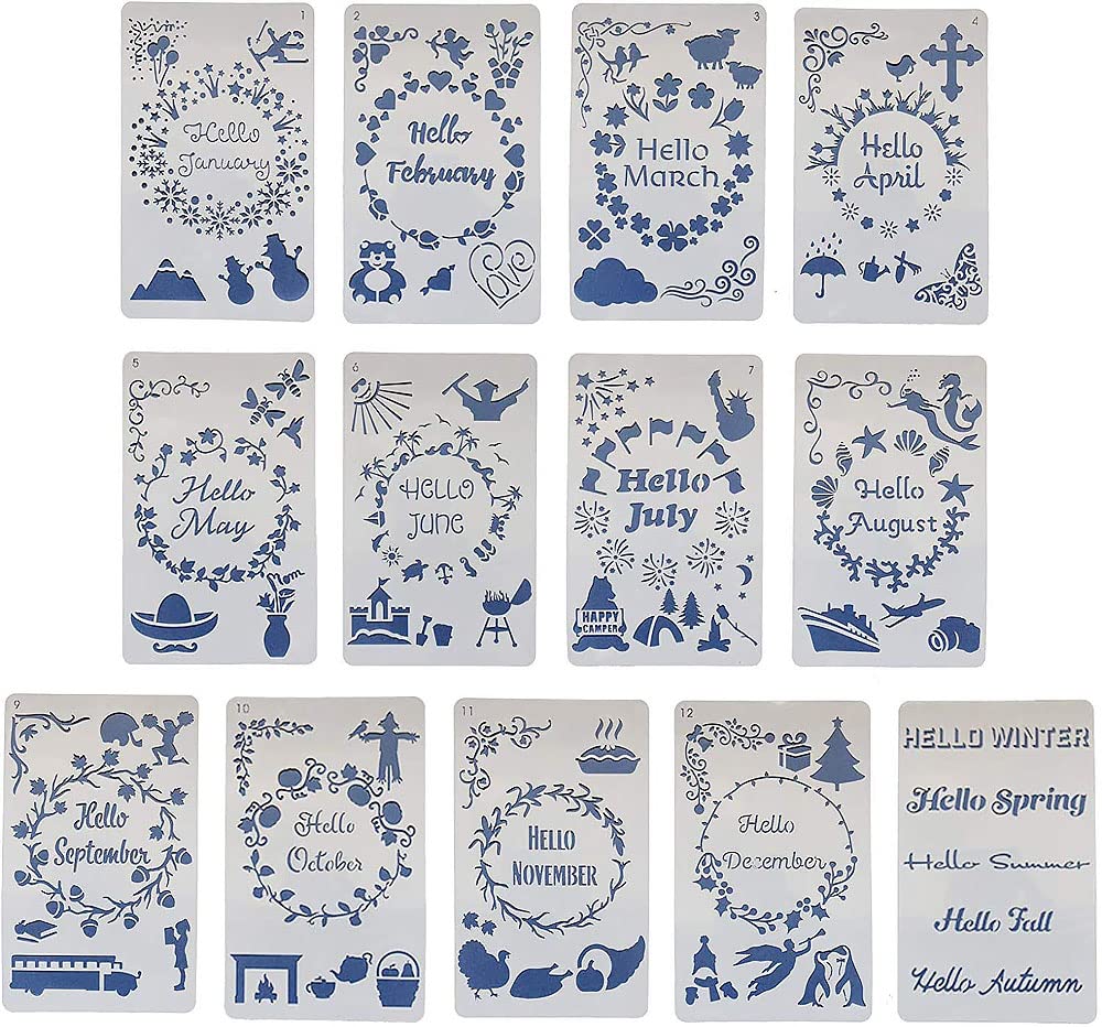Pochoir de dessin RANY 13 en 1 pour réussir vos illustrations de scrapbooking facilement