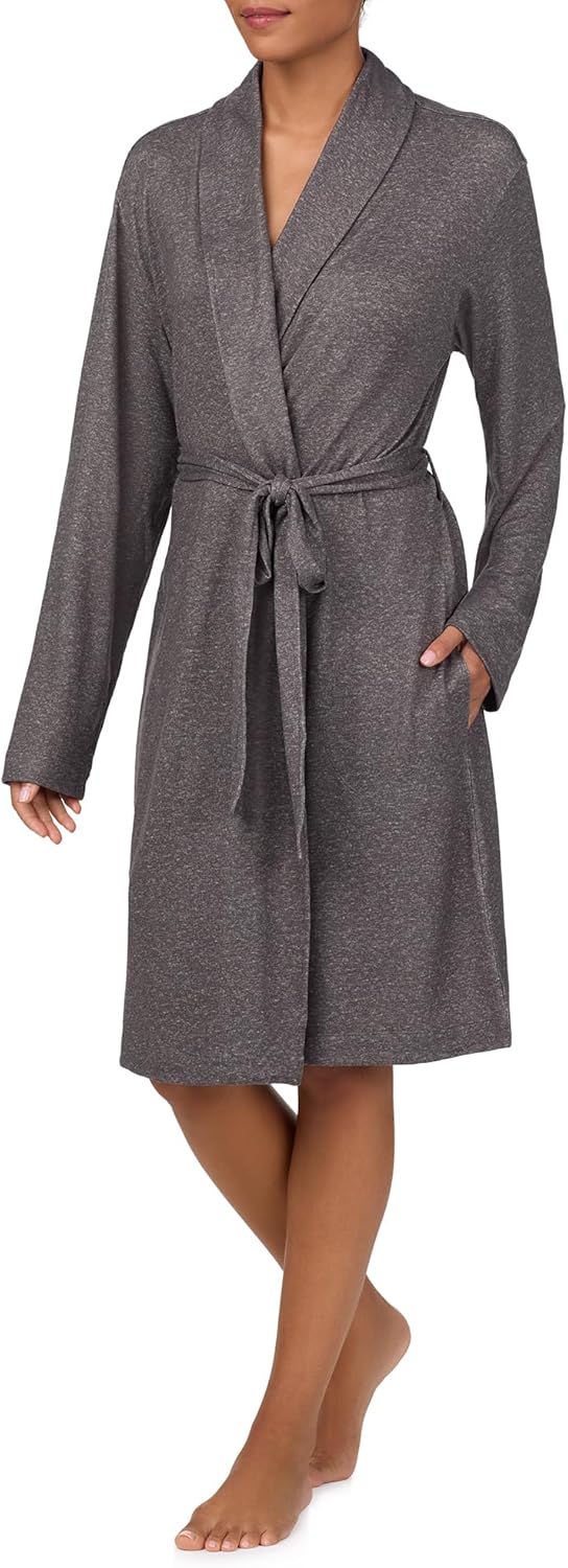 Nautica Womens Ultra-Soft Robe - Lightweight & Cozy Long Sleeve, Knee Length Bathrobe - Sweater Knit Sleepwear & Loungewear - Image 2