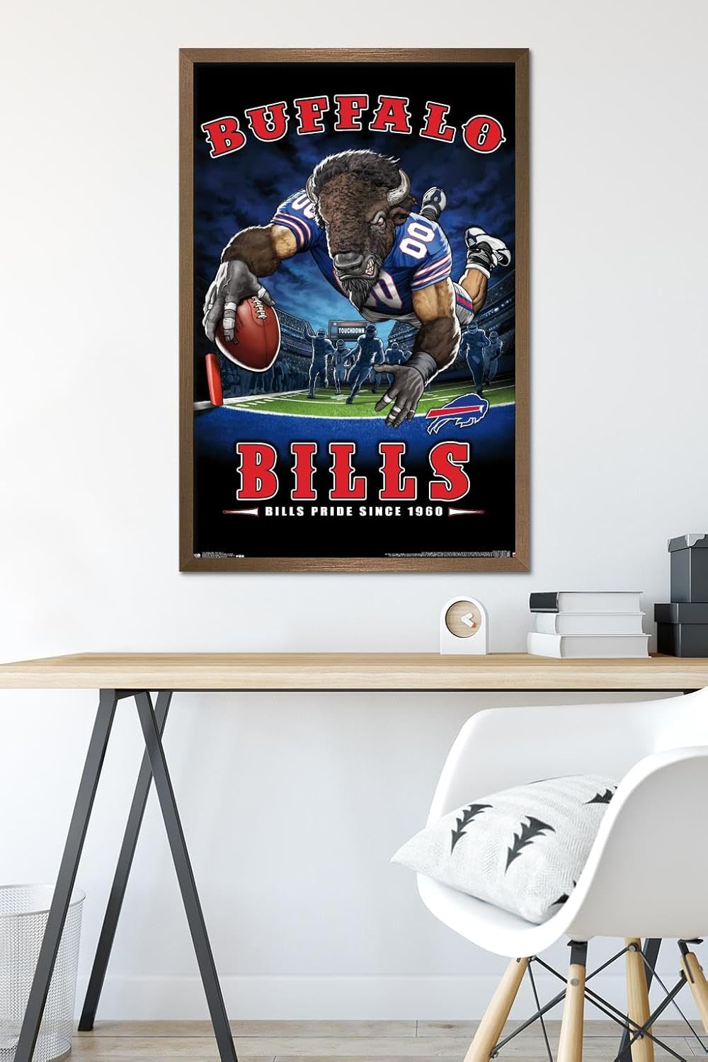 Trends International NFL Buffalo Bills - End Zone 17 Wall Poster, 22.375" x 34", Bronze Framed Version
