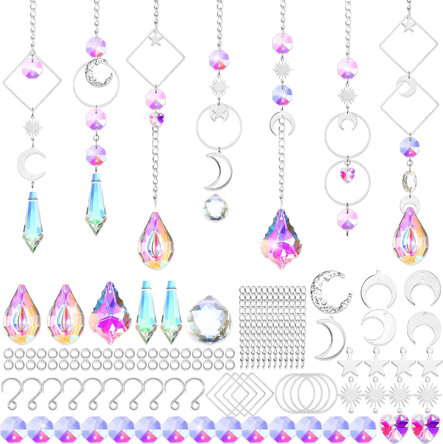 Comprar 57 Pcs Crystal Suncatcher Hanging Sun Catcher Kits for Adults
