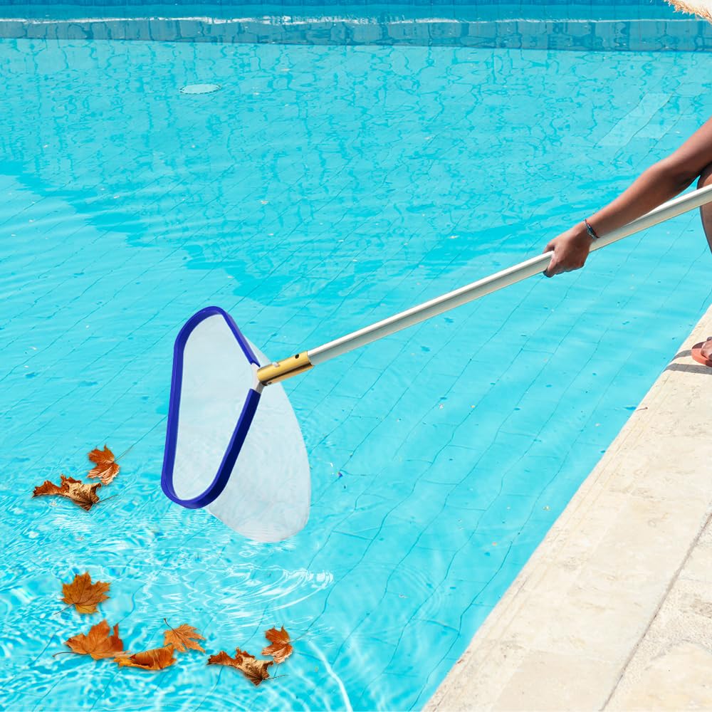Bseical Recoge Hojas para Piscina, Profesional Red Piscina Limpieza, Recogehojas Piscina, con Malla Fina & Bolsa Grande, Accesorios Piscina Recogehojas para Limpiar Hojas/Insectos (43 x 23 x 36 cm)
