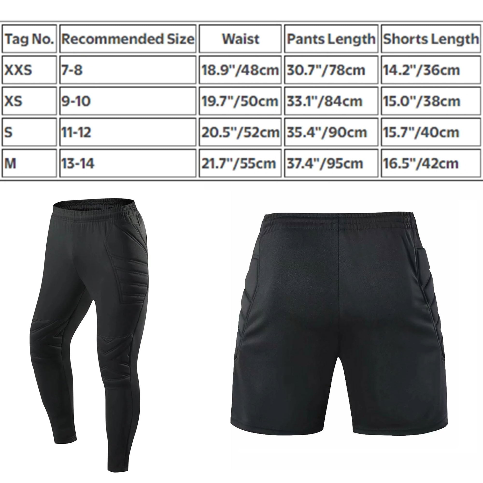 Pantalones de Portero Acolchados for niños Pantalones/Pantalones Cortos de Portero Acolchados for fútbol Fútbol Gimnasio Entrenamiento Pantalones Cortos(Pants,13-14(M))