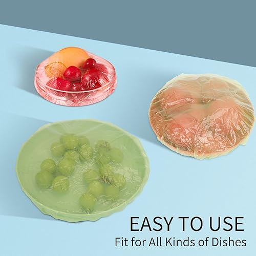 Miniatura 3 de Homelove Fundas de plástico para tazones, 60 unidades, reutilizables, elásticas, elásticas, para tazones, tapas de conservas de utensilios de