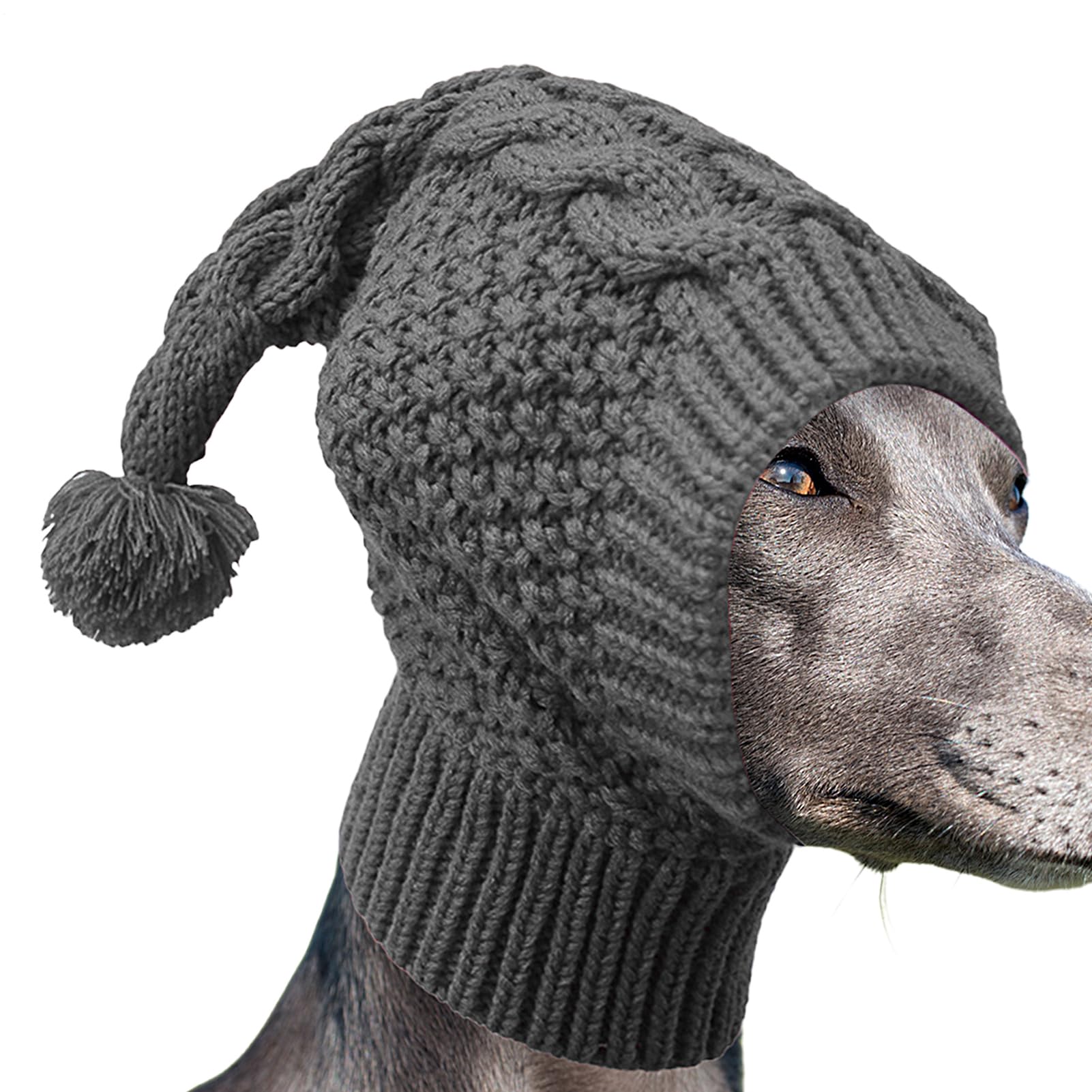 Dog Knitted Warm Hat | Winter Dog Knitting Hat Soft, Puppy Warm Hood Neck and Head Protector Knitting Cute Pet Apparel for Hunting, Camping