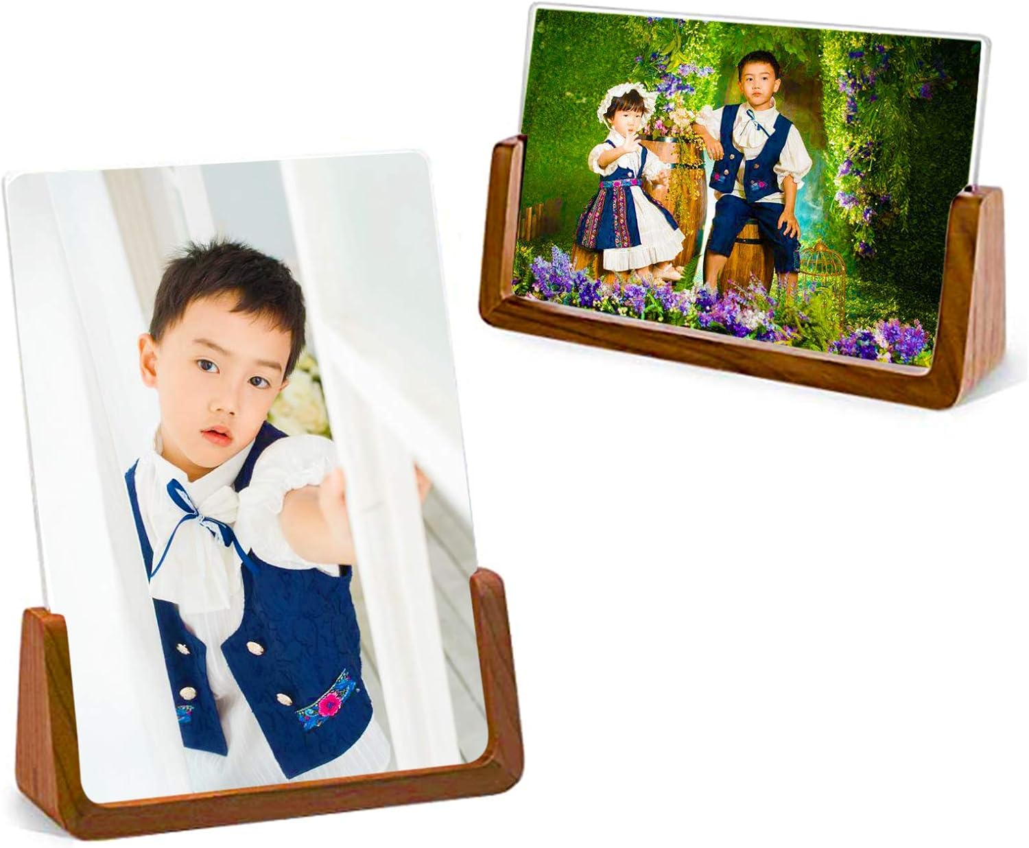 CUNYA Picture Frames, 4x6 Glass Photo Frame with Wooden