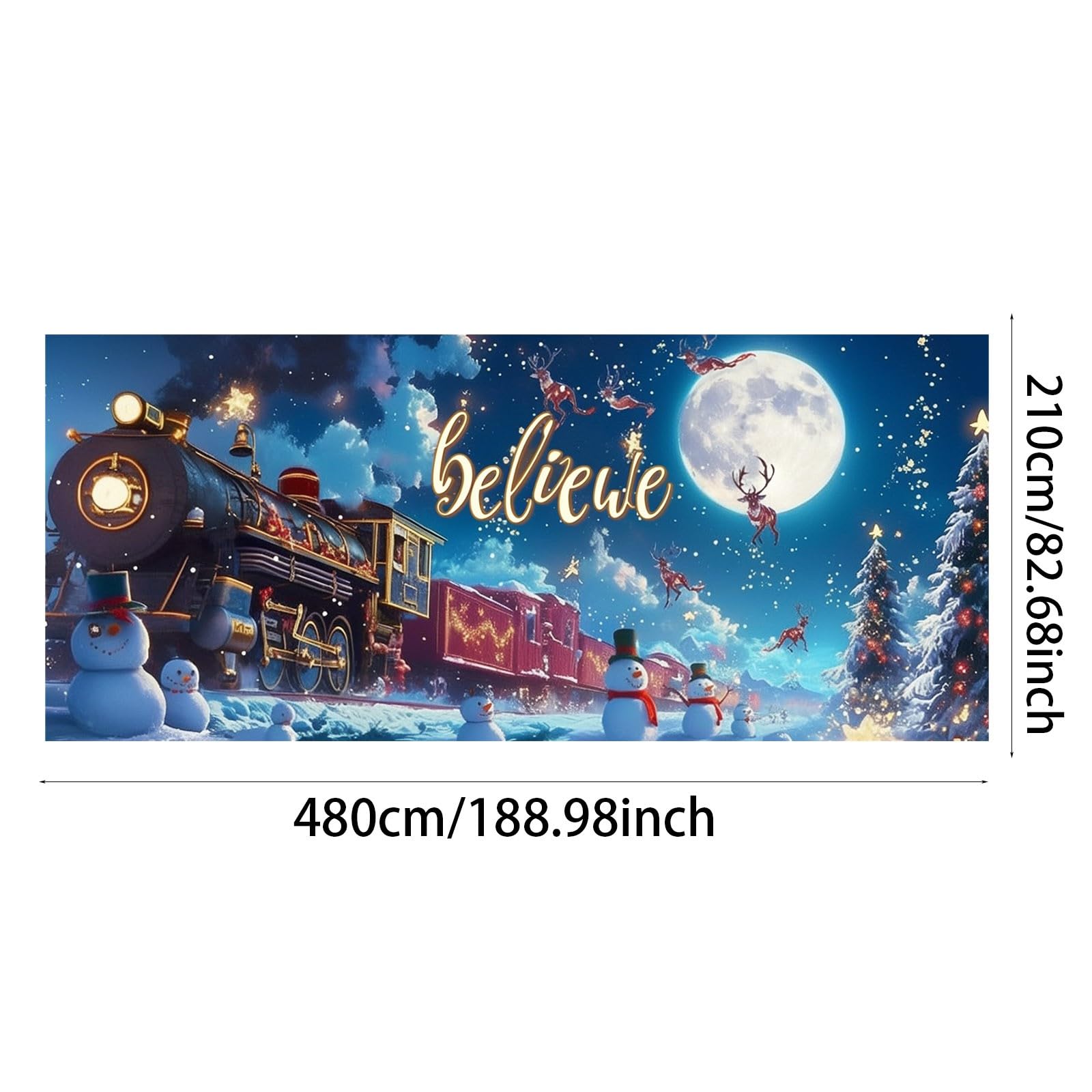 Cartel de graduación grande para puerta de cochera al aire libre para temporada de vacaciones, doble letrero de bienvenida con diseño de trineo de Papá Noel, reno, fiesta festiva