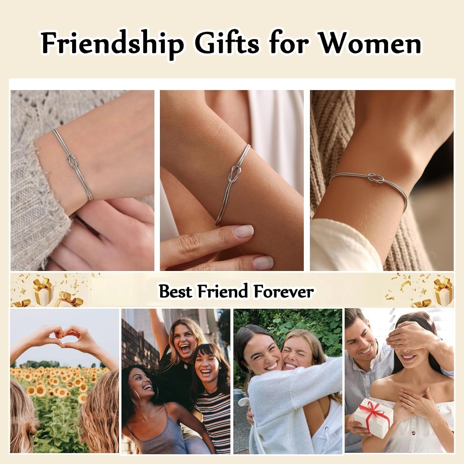 Love Knot Friendship Bracelets, Relationship Forever Infinity Jewelry Birthday Christmas Friendship Gifts for Women Best Friend Teen Bff Bestie Her - Image 5