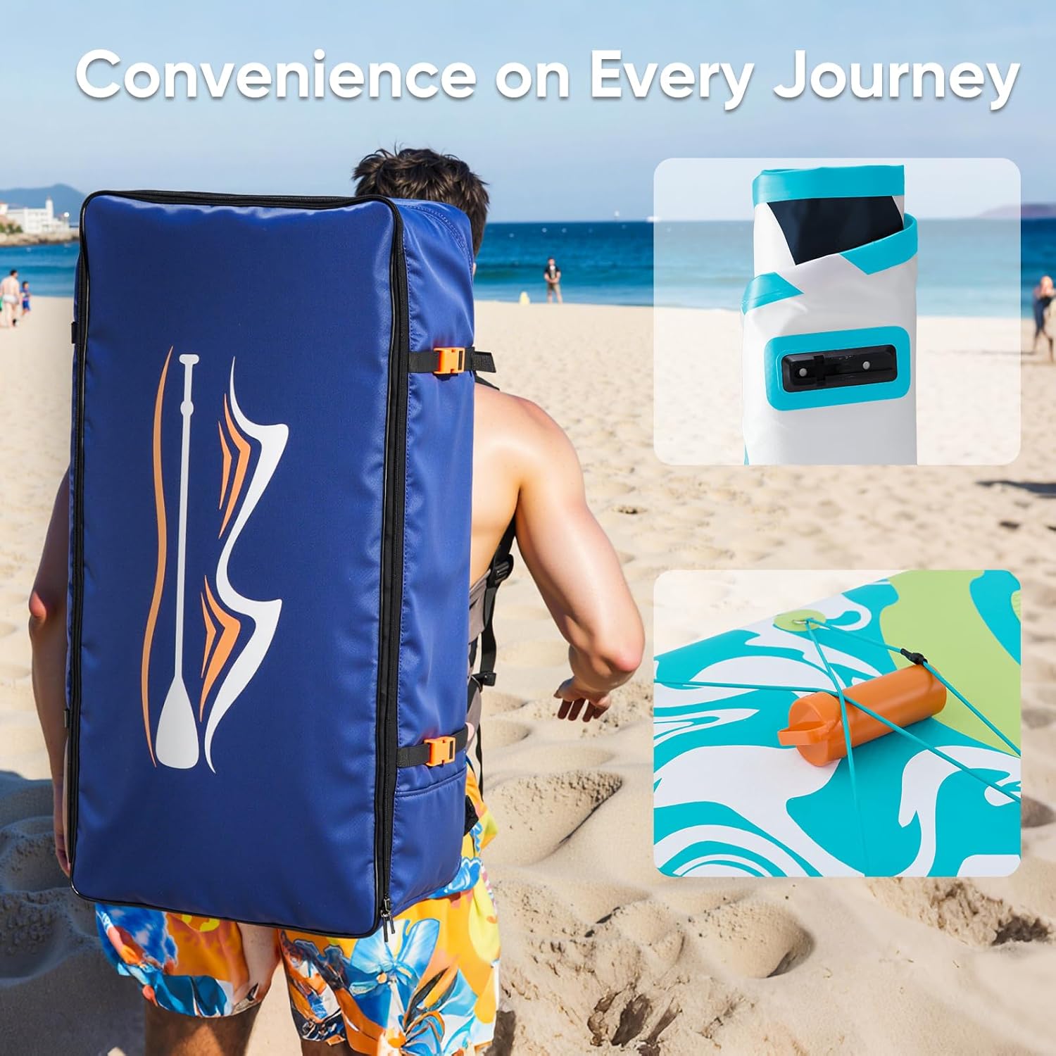 DUMOS Inflatable Stand Up Paddle Board, 10.5'×33'' Paddle Boards with Non-Slip Deck, Durable Advanced Material and Complete SUP Accessories for All Skill Levels