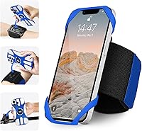 Vista 1 de Soporte de teléfono 3 en 1 para correr, muñequera, soporte para bicicleta, rotación de 360° y desmontable, apto para todos los teléfonos de 4.5-7