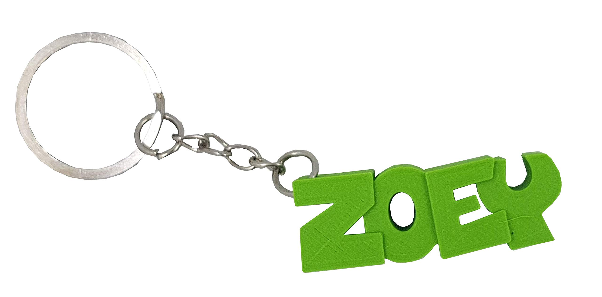 Personalised 3D keyring - 3D name or text on keychain – gift idea (Apple green)