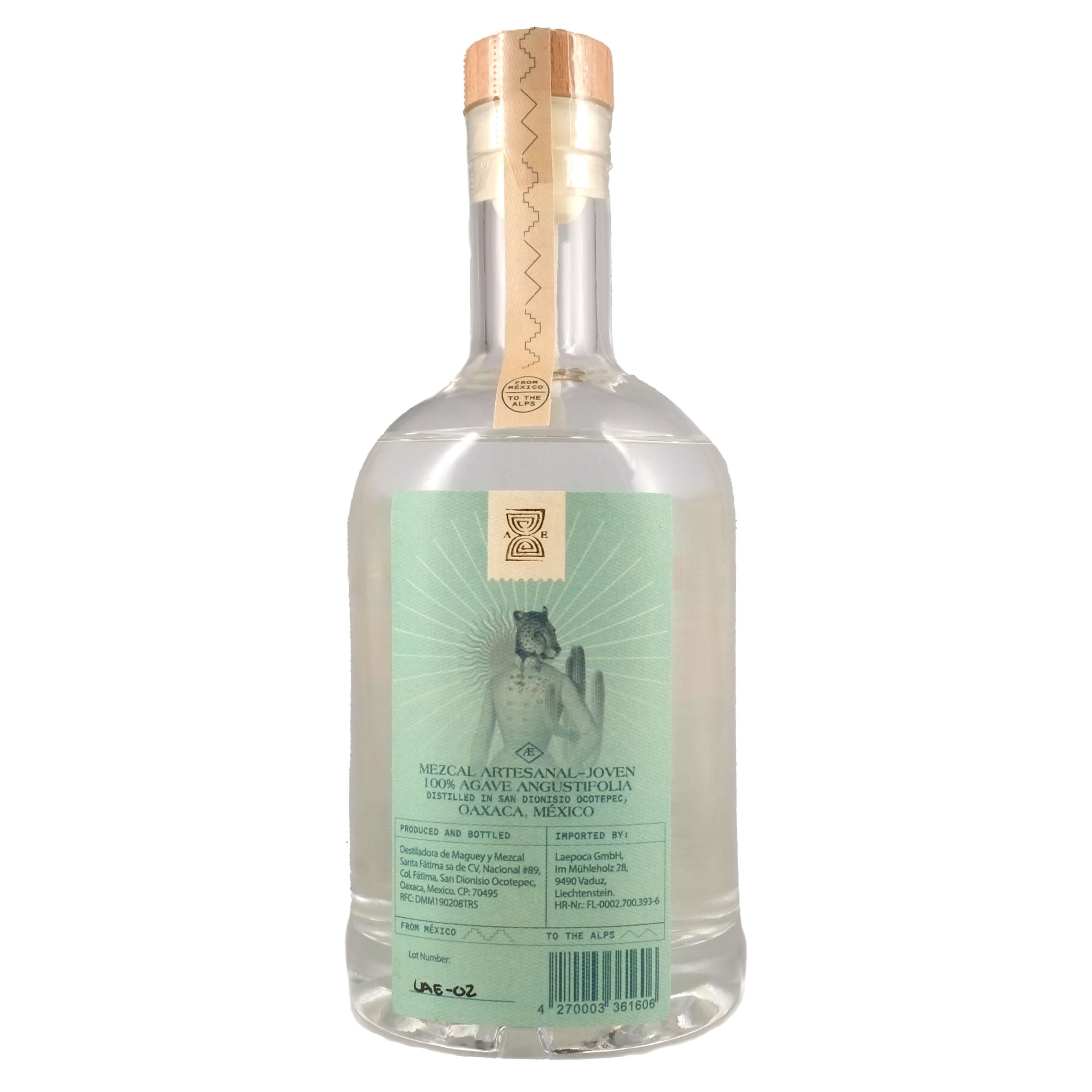 LÆPOCA Mezcal Espadín Joven Artesanal 350ml 38% vol Handgefertigt