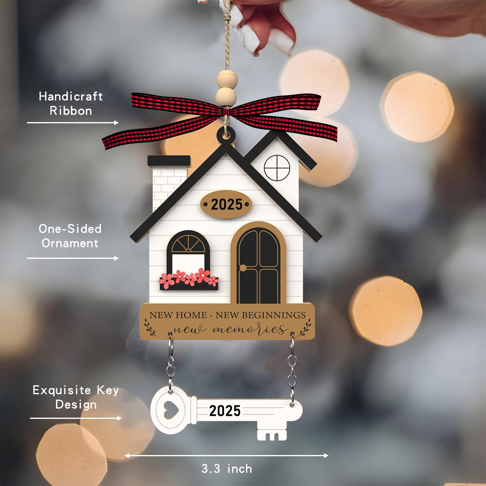 House Warming Gifts New Home - Housewarming Gifts for New House - Housewarming Gift Presents for Women, Couple - New House New Beginning -New House Owners Gift Ideas - Wooden Home Ornament 2025