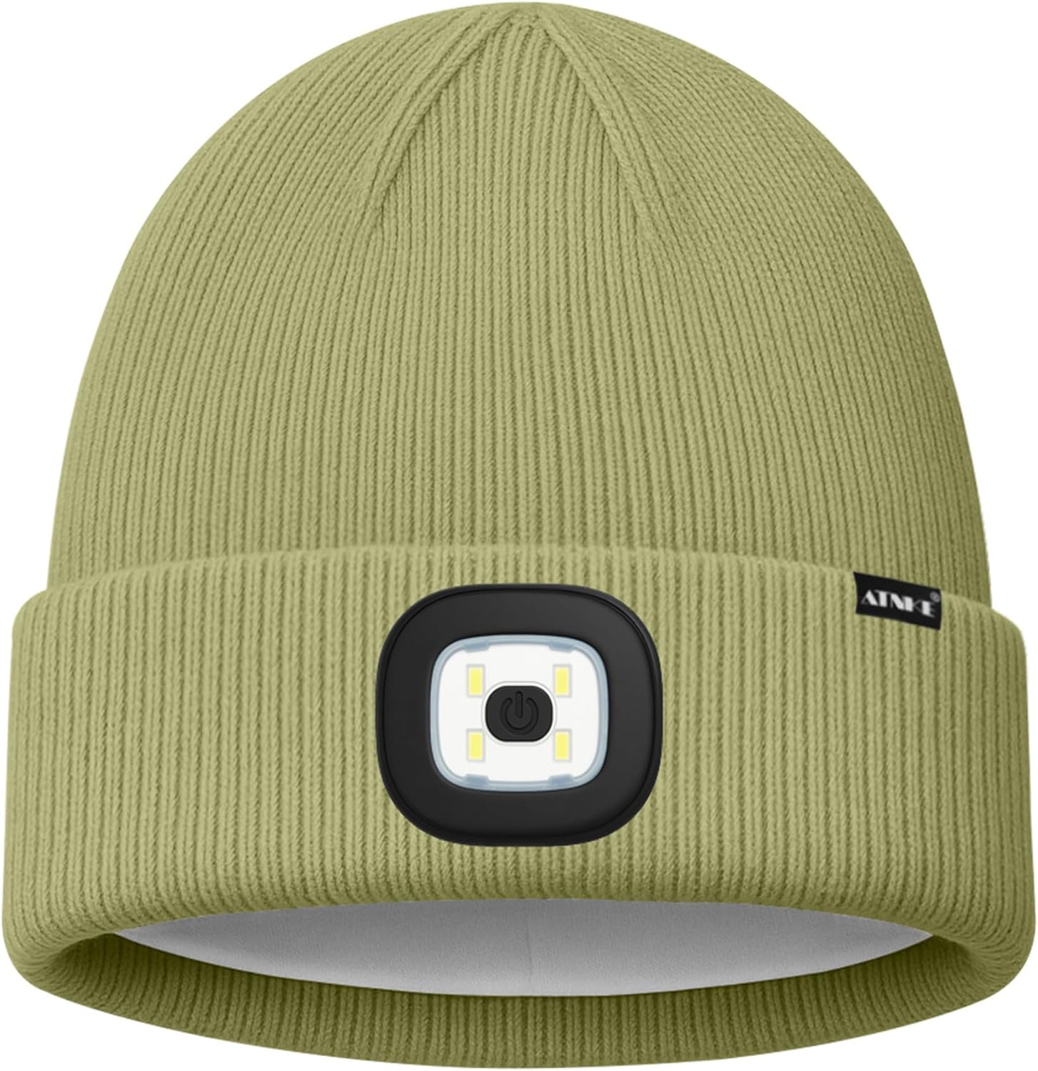 ATNKE LED Lighted Bluetooth Lined Fleece Beanie Hat, USB Rechargeable 4 LED Wireless Run Headlamp Cap for Men and Women - Image 2