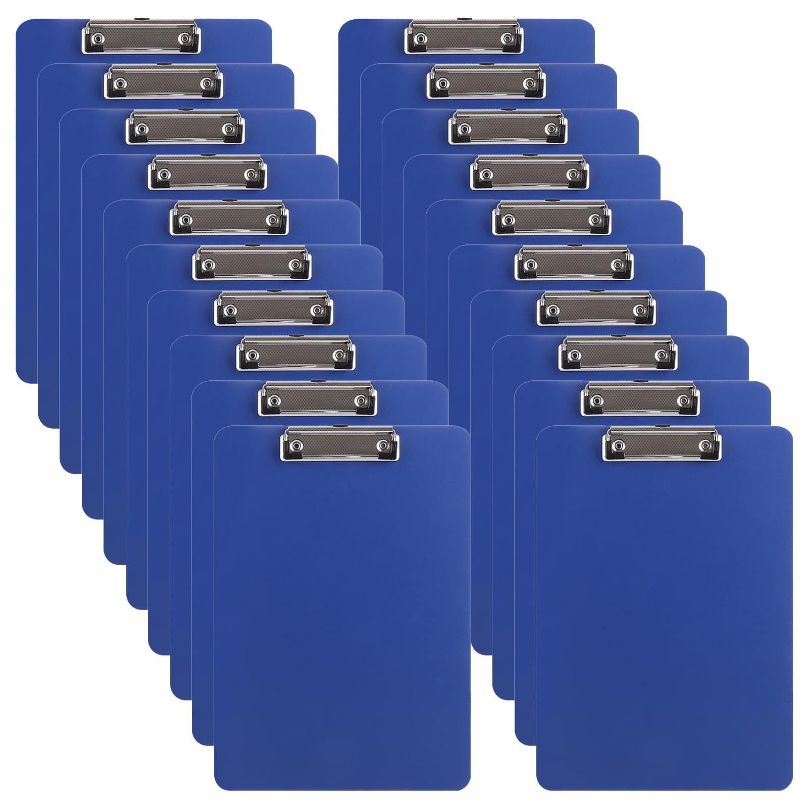 DAJAVE 20 tavolette portablocco in plastica formato A4, con clip a basso profilo e foro per appenderla, per ufficio, lavoro, ristorante