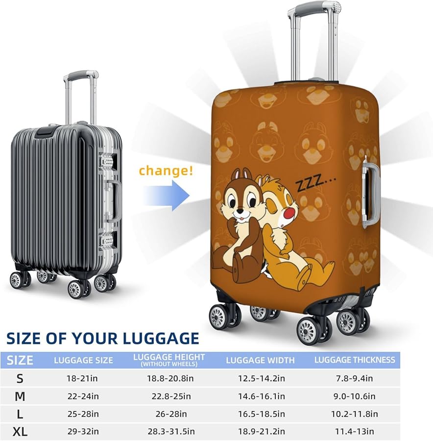 Amazon.co.jp: [Moiiss] チップとデール スーツケースカバー キャリー