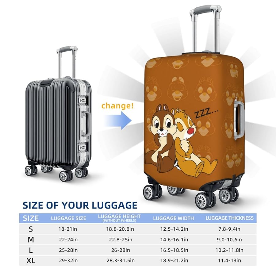 Amazon.co.jp: [Moiiss] チップとデール スーツケースカバー