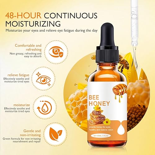 Miniatura 3 de Hidratación para el cuidado de los ojos de miel, hidratación natural con miel de abeja, hidrata refresca los ojos, fórmula suave para uso diario