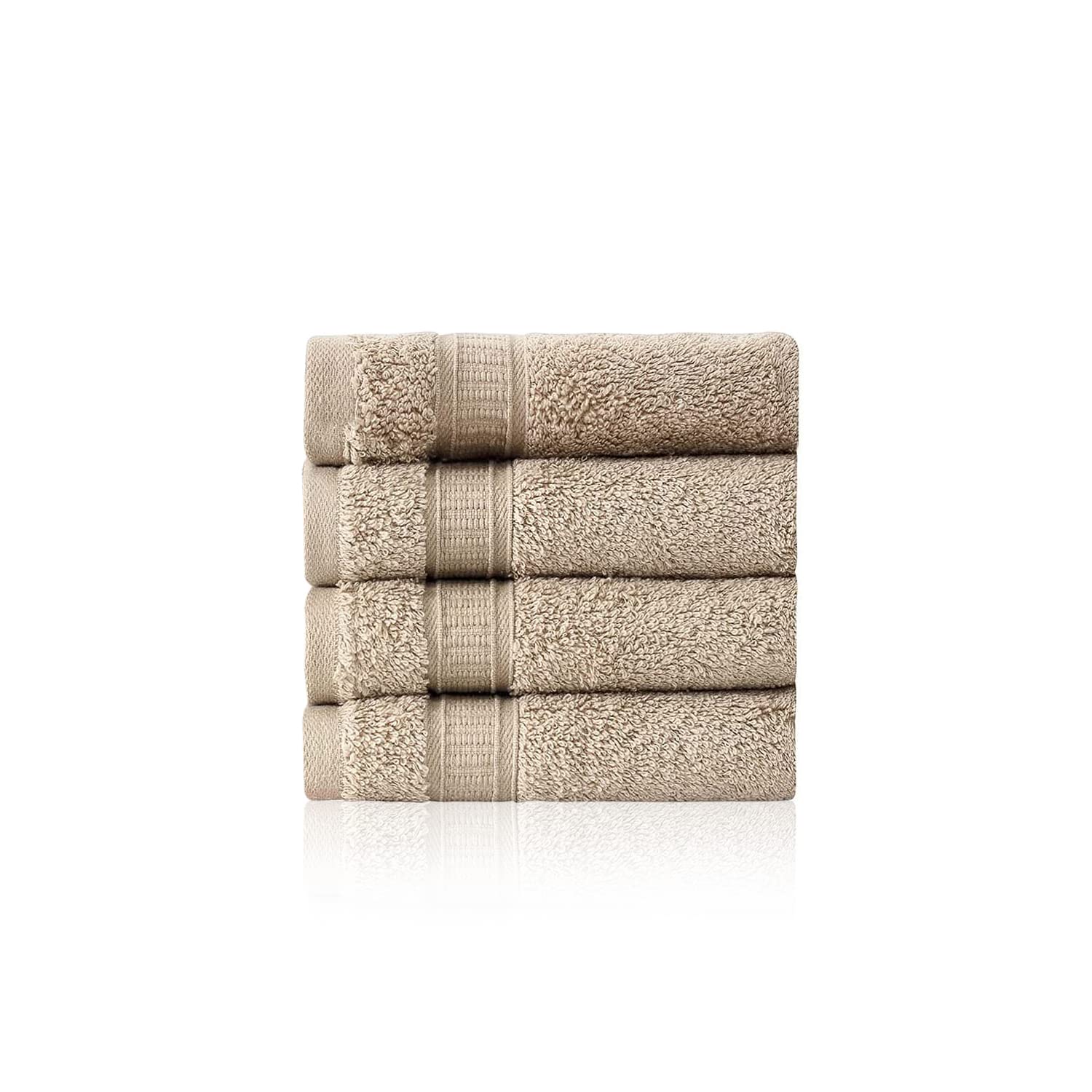 33 x 33 cm miękkie tureckie bawełniane ściereczki do łazienki, kuchni, hotelu, spa, siłowni i akademika, chłonne i super miękkie ściereczki do mycia ciała i twarzy, niemowląt i dorosłych - beżowe