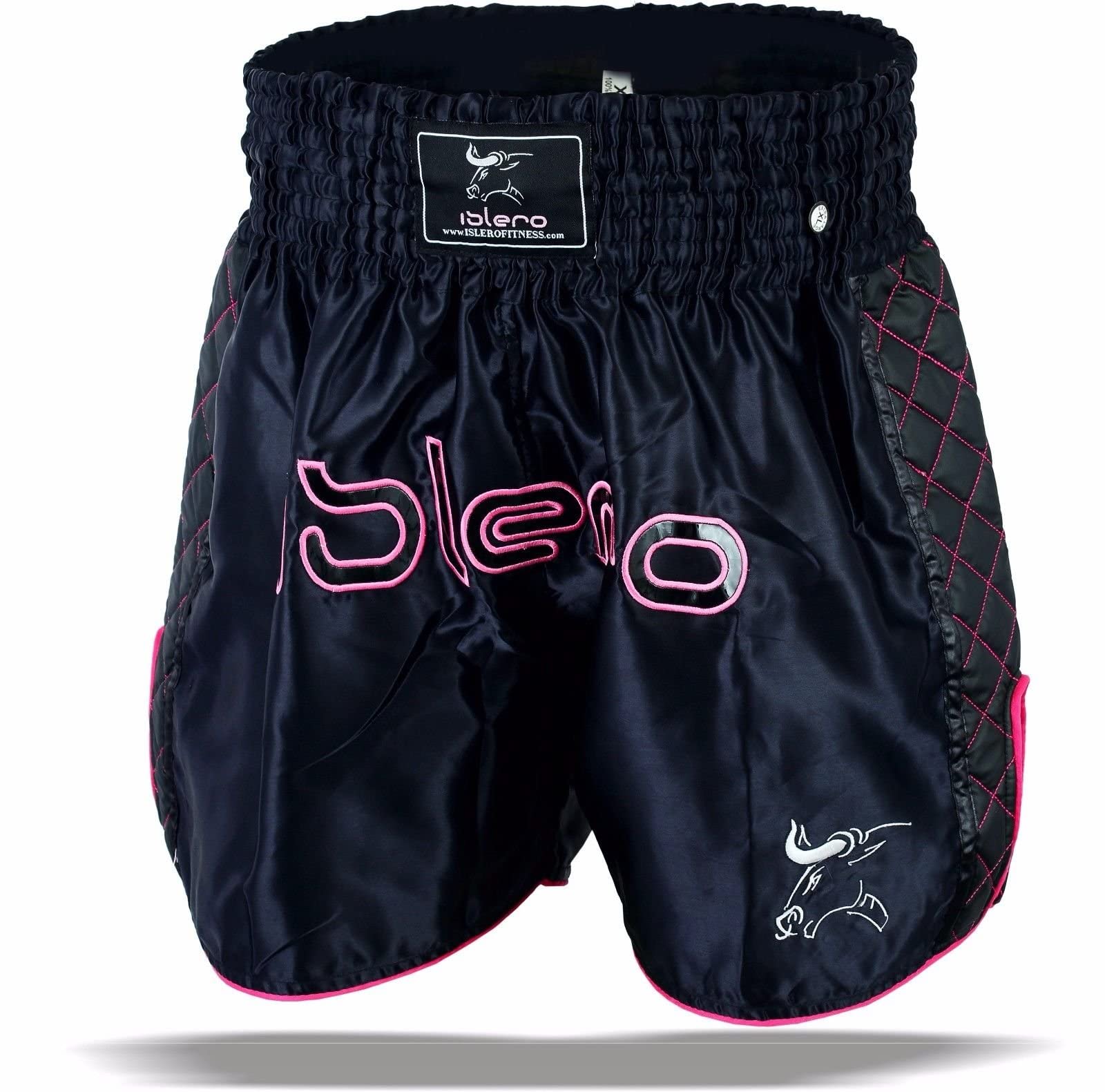 Islero - Pantalones Cortos de Muay Thai para Mujer, Color Rosa