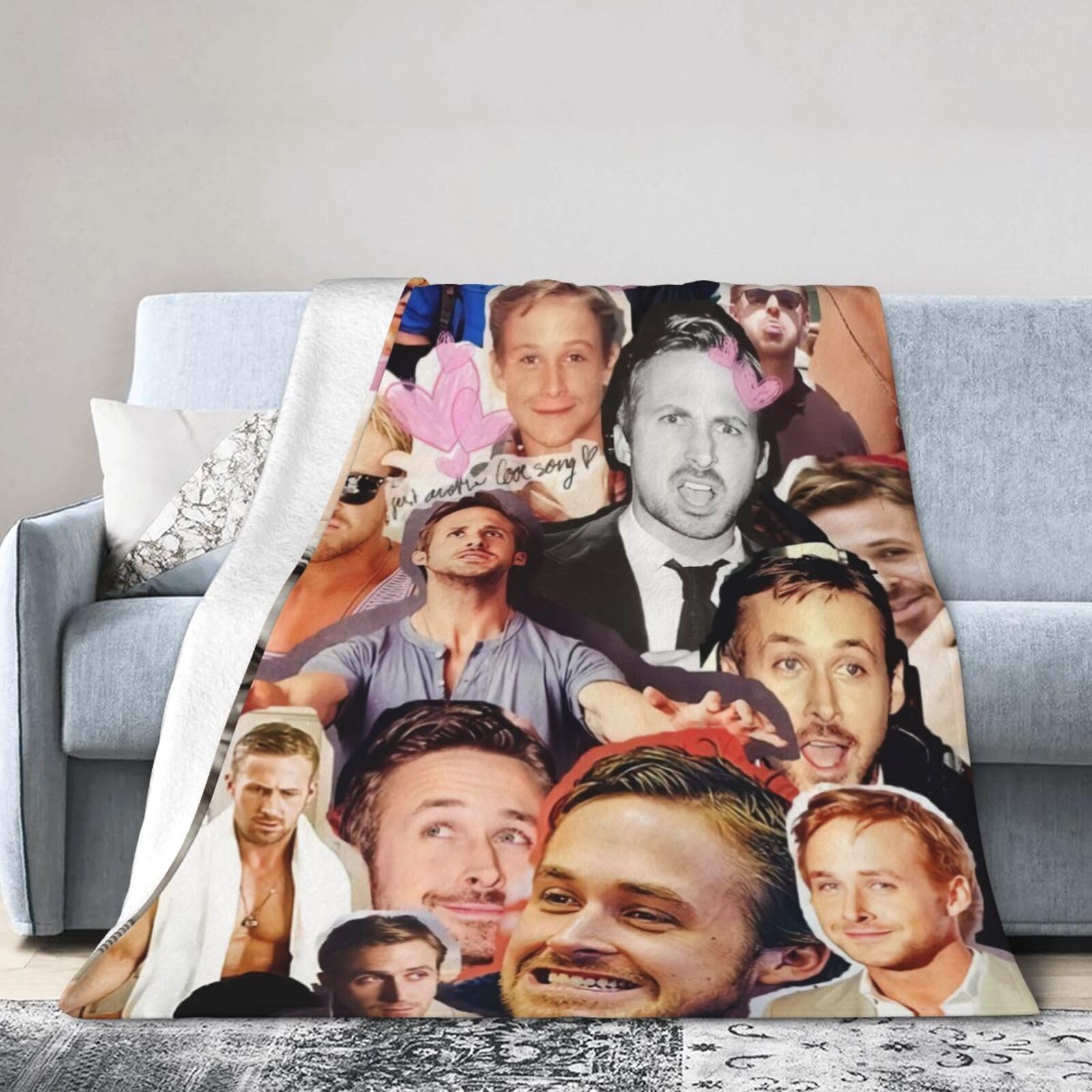 Ryan Gosling Blanket Soft Flannel Fleece Throw Blanket Pattern Warm Plush Blankets 50"x40"