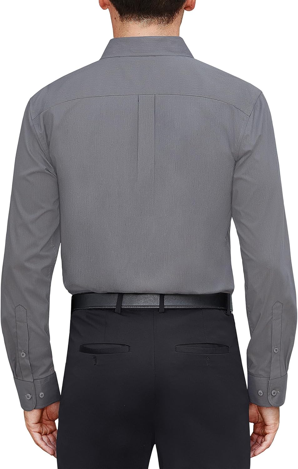 J.VER Men's Dress Shirts Stretch Stain Shield Long Sleeve Solid Formal Shirt Business Casual Button Down Shirts - Image 2