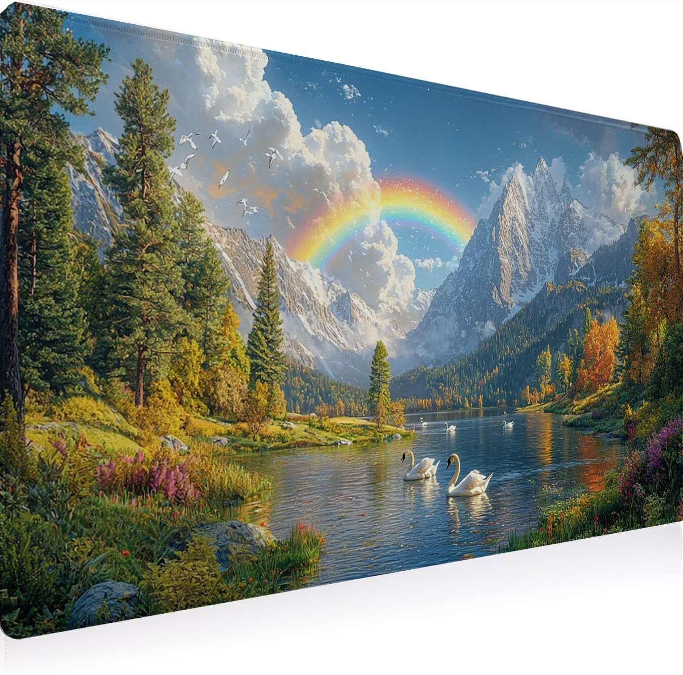 Podkładka pod mysz, podkładka pod mysz XXL 1200 x 600 mm podkładka pod mysz dla graczy, wodoodporna gumowa podstawa, duża podkładka pod mysz do gier na biurko szyte krawędzie wodoodporna