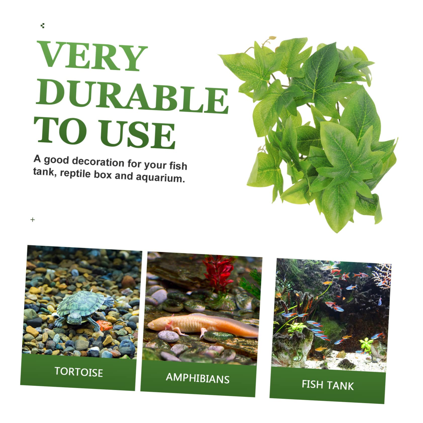 BESPORTBLE 5stücke Terrarium Kunstpflanze Wanddeko Für Reptilienbecken Simulierte Pflanze Für Aquarium Terrarium Langlebig Dekorative Kletterpflanze Für Eidechsen Und Schlangen