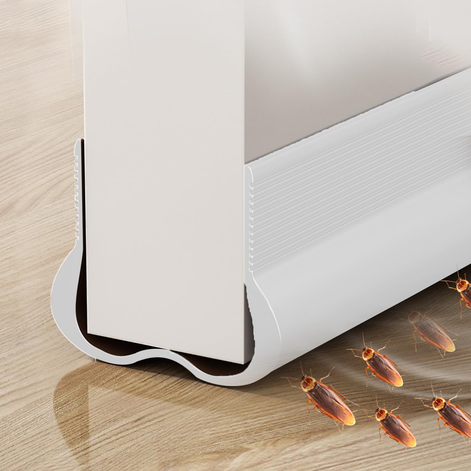 Photo 1 of Huge Gap Door Draft Stopper, 3.4" W Widened Door Sweep Seal Gap Up to 1.8" for Interior & Exterior Doors - Keeping Draft, Noise, Dust and Unwanted Animals Out