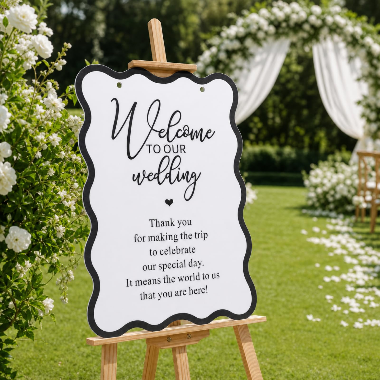 Yousoontic Acrylic Wedding Welcome Sign