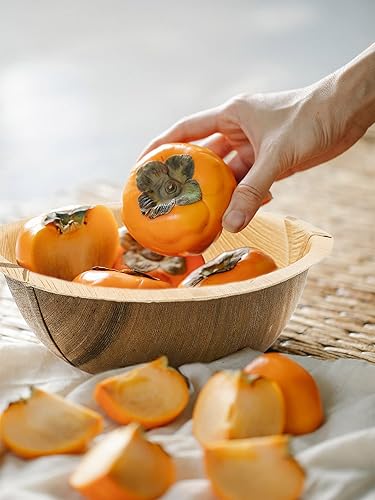 Miniatura 8 de ECODECO Platos compostables de hoja de palmera, 25 piezas, cuencos grandes de 40 onzas de 8.5 pulgadas, desechables, ecológicos, como platos de