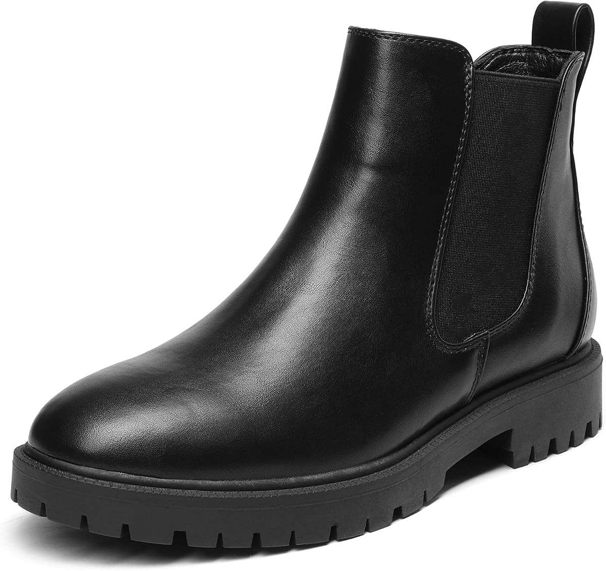 DREAM PAIRS Women's Chelsea Ankle Boots Shoes | Low Heel Fashion Slip On Elastic Fall Booties classic minimalist design Suitable for Casual Outings Daily Work