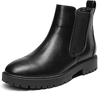 DREAMPAIRS Women's Chelsea Ankle Boots Low Heel Slip-On Elastic Booties for Fall Fashion