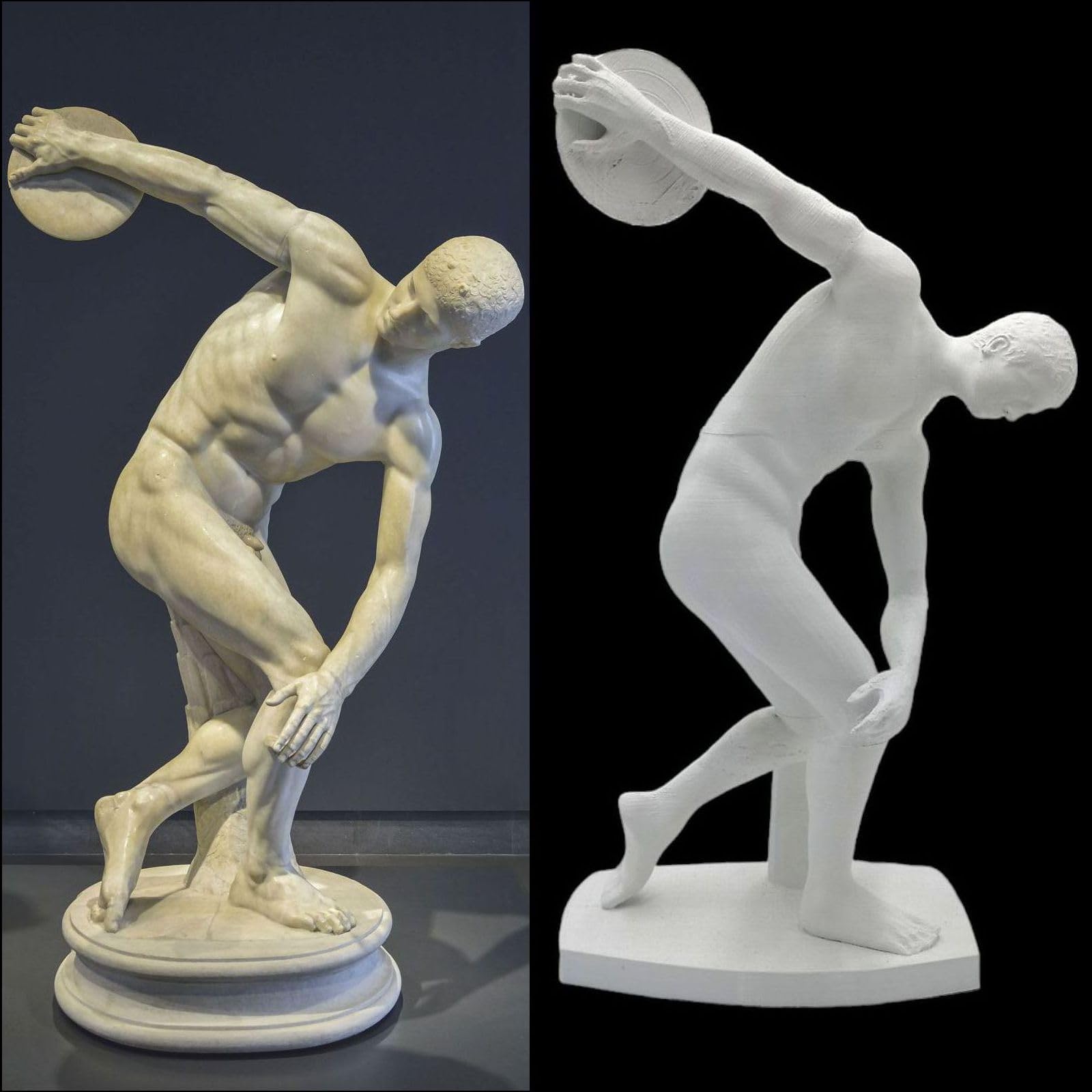 Sculpture Discobolus statue de collection en résine premium finition musée