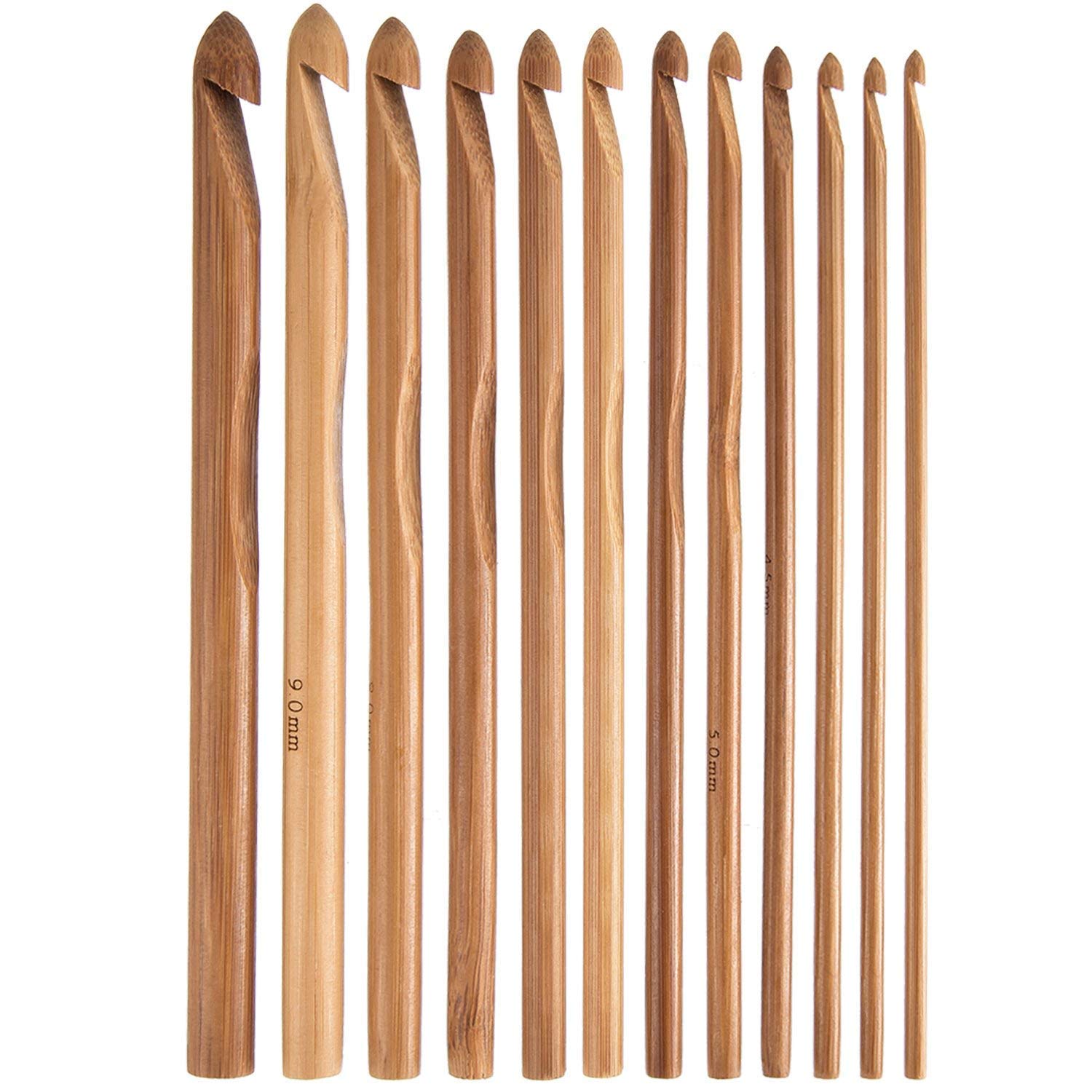 RKPM Bamboo Handle Crochet Hook Knit Craft Knitting Needle Weave Yarn 3-10mm Set of 12 Pcs 6" Inch (B07RRY6LRC) Amazon Price History, Amazon Price Tracker
