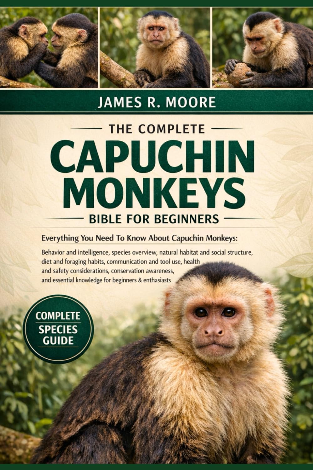 THE COMPLETE CAPUCHIN MONKEYS BIBLE FOR BEGINNERS: Everything You Need To Know About Capuchin Monkeys: Behavior and intelligence, species overview, ... for beginners & enthusiasts
