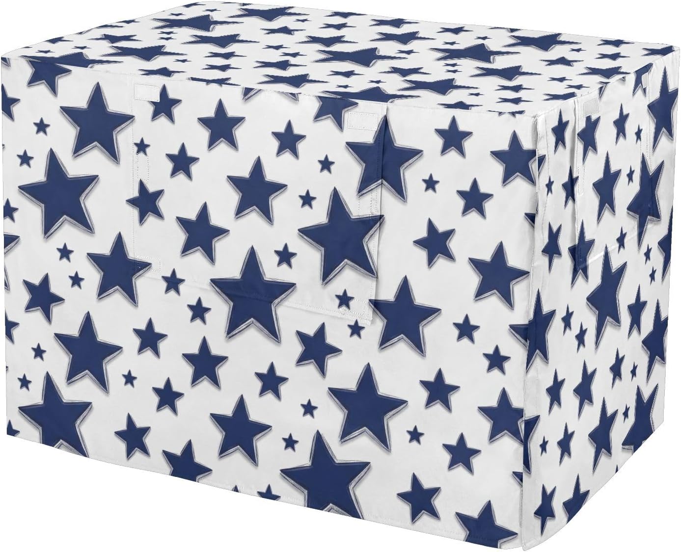Duty 600D Silver Coated Dog Crate Cover, Water-Resistant Star Print Pet Kennel Canopy with Mesh Windows for Optimal Ventilation, Universal Fit for Standard Wire Cage, Indoor & Travel